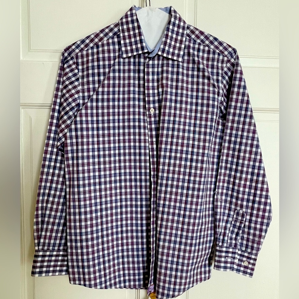 Boys Michael Kohrs Button Down/purple, blue and white